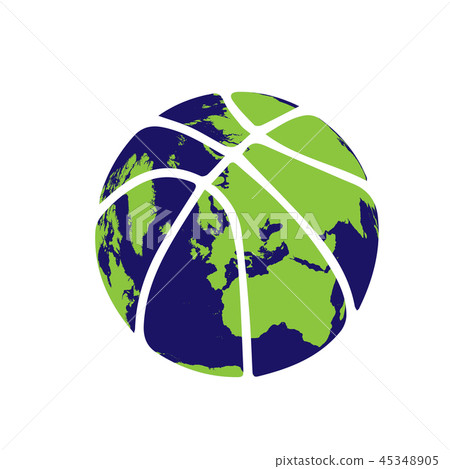 Basketball Earth silhouette Basketball Earth silhouette 45348905