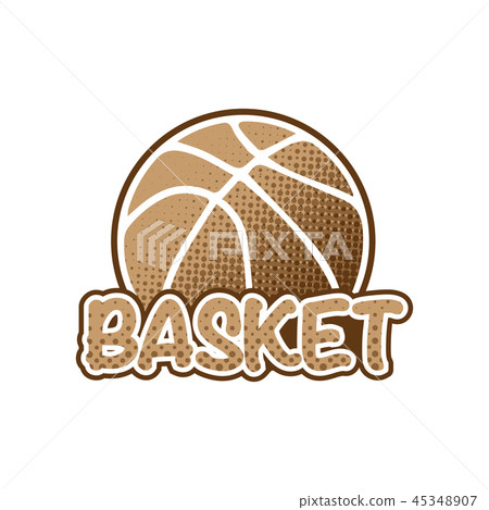 Basketball brown logo 45348907