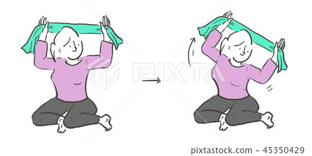 Stretching procedure using band 2 45350429