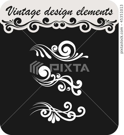 Vintage decorative design elements 45351013