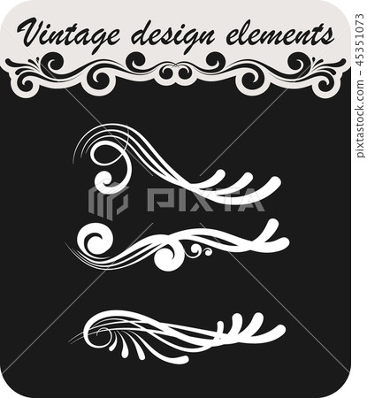 Vintage decorative design elements Vintage decorative design elements 45351073
