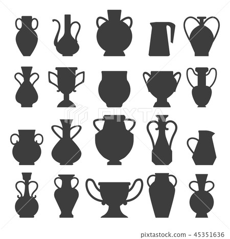 Vases black silhouettes Vases black silhouettes 45351636