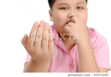 Disgusting bitten fingernails on boy's hand Disgusting bitten fingernails on boy's hand 45351844