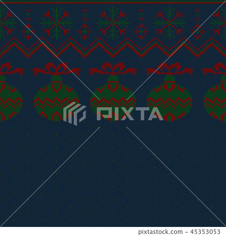 Christmas knitted pattern.  45353053