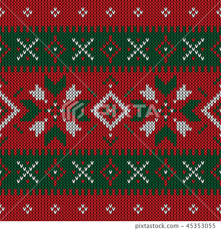 Christmas knitted pattern.  45353055