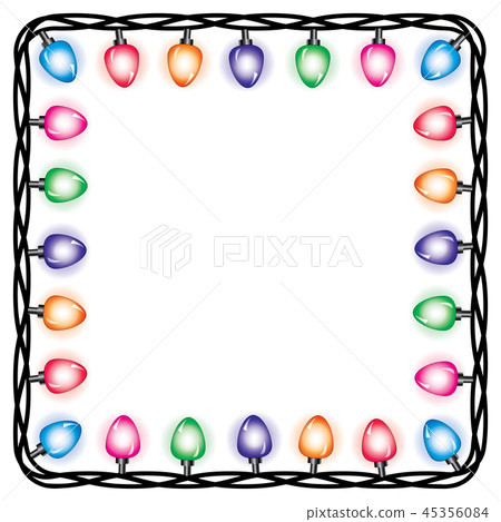 vector border of christmas light lamps vector border of christmas light lamps 45356084