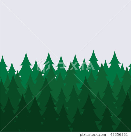vector pine forest seamless background - Stock Illustration [45356361 ...