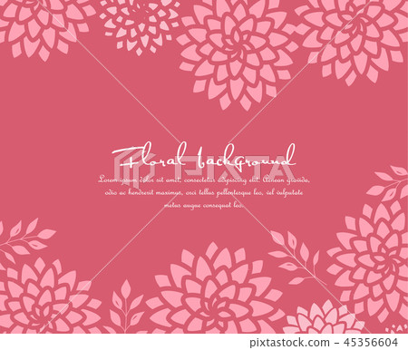 Background from silhouettes of flowers 45356604