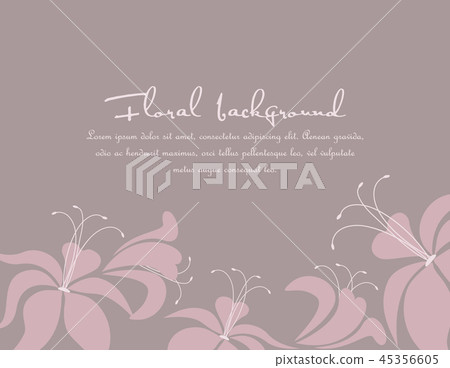 Background from silhouettes of flowers 45356605