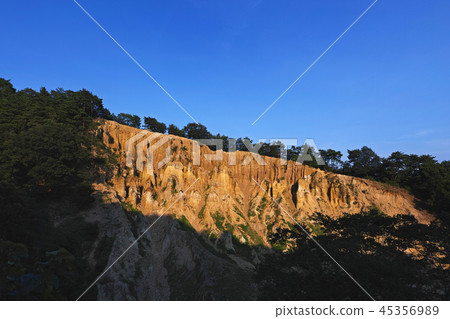 [Tokushima Prefecture] Awa's clay pillars (the world's three major odds) Copy space 45356989