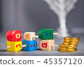 The Religious symbols of Jewish holiday Hanukkah 45357120