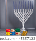 The Religious symbols of Jewish holiday Hanukkah 45357122