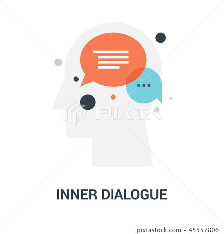 inner dialogue icon concept inner dialogue icon concept 45357806