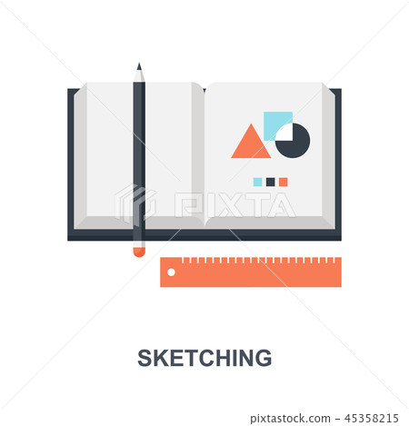 Sketching Icon Concept Stock Illustration 45358215 Pixta