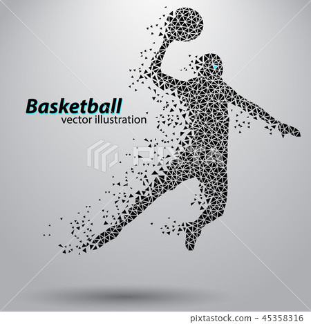 Basketball player of the triangles. 45358316