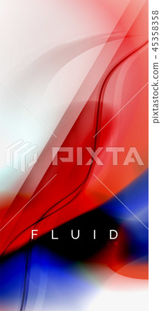 Color flowing wave, trendy liquid design template Color flowing wave, trendy liquid design template 45358358