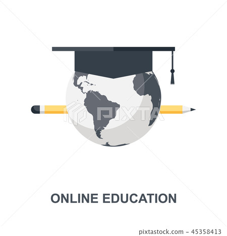 Online Education icon concept Online Education icon concept 45358413