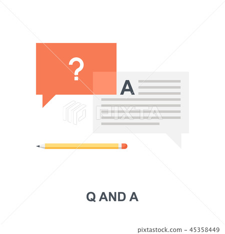 Q and A icon concept Q and A icon concept 45358449
