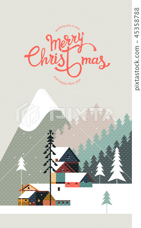 Wishing you a very Merry Christmas and Happy New year. Winter calligraphy and background. Vector Wishing you a very Merry Christmas and Happy New year. Winter calligraphy and background. Vector 45358788