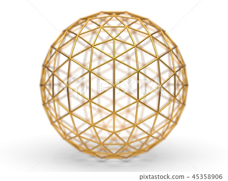 simple faraday cage design made of iron. 3d illustration 45358906