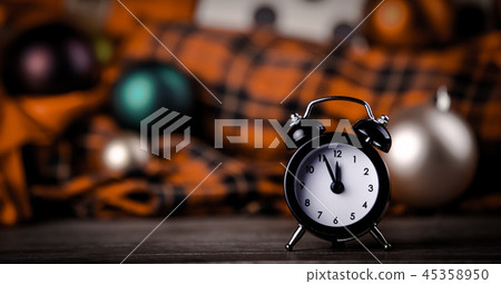 alarm clock with Christmas toys and gifts 45358950