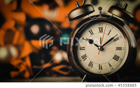 alarm clock with Christmas toys and gifts 45358985