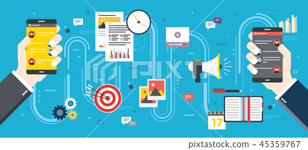 Business and communication, social media 45359767