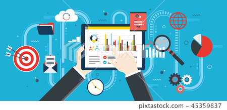 financial investment, analytics with growth report 45359837