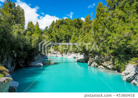 Hokitika Gorge in the South Island of New Zealand. 45360458