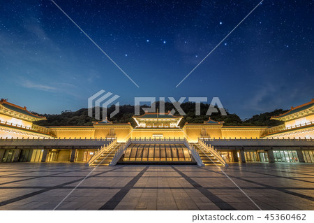 The National Palace Museum at night in Taipei City The National Palace Museum at night in Taipei City 45360462