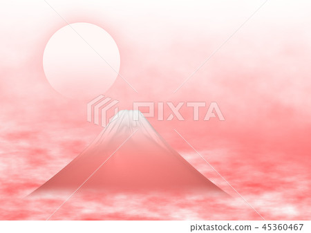 First sunrise Mt. Fuji copy space Background material 45360467
