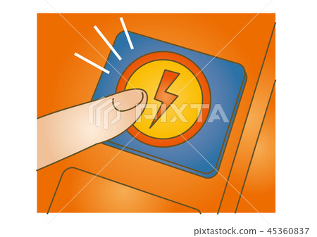 First Aid Illustration 94: AED 45360837