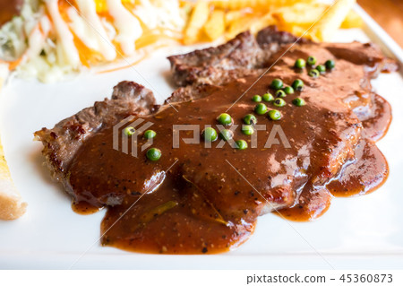 Ribeye Steak with Gravy Sauce Ribeye Steak with Gravy Sauce 45360873