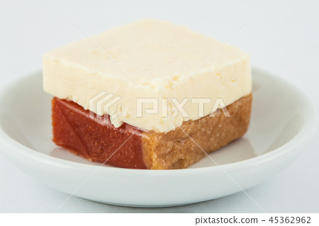 Traditional Colombian sweet called bocadillo Traditional Colombian sweet called bocadillo 45362962