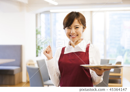 Cafe Restaurant Woman Young Woman Person Restaurant Clerk Waitress Part-time Part 45364147