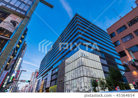 Evening view of Ginza 6-chome 45364654