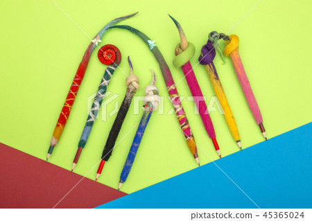 Pencils in a cover of fulled wool  45365024