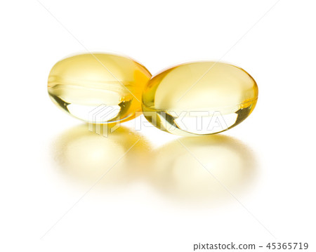 Omega 3 gel capsules. 45365719