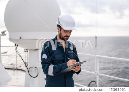 Service technician or serviceman near VSAT terminal Service technician or serviceman near VSAT terminal 45365961