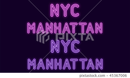 Neon inscription of New York city, Manhattan Neon inscription of New York city, Manhattan 45367006