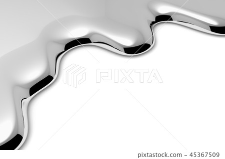 Melt metal liquid on white close-up Melt metal liquid on white close-up 45367509