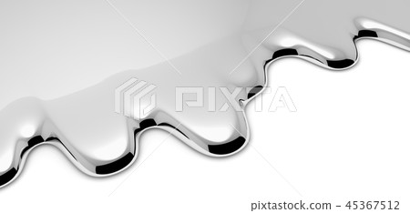 Metal liquid on white wide 45367512