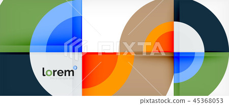 Circle abstract background, geometric modern design template 45368053