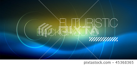 Neon glowing circles background 45368365