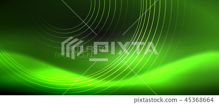 Dark abstract background with glowing neon circles Dark abstract background with glowing neon circles 45368664