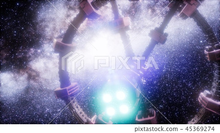 Spaceship Travelling through the Universe Spaceship Travelling through the Universe 45369274