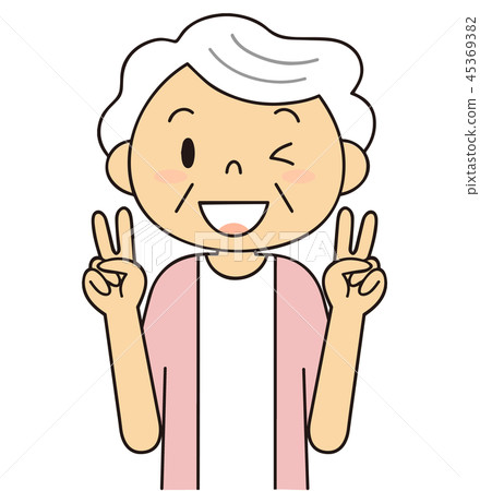 Senior Woman Grandma Playing W Piece Senior Woman Grandma Playing W Piece 45369382