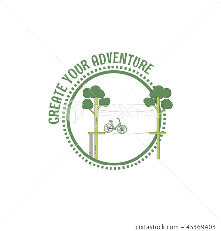 Adventure rope park stamp 45369403