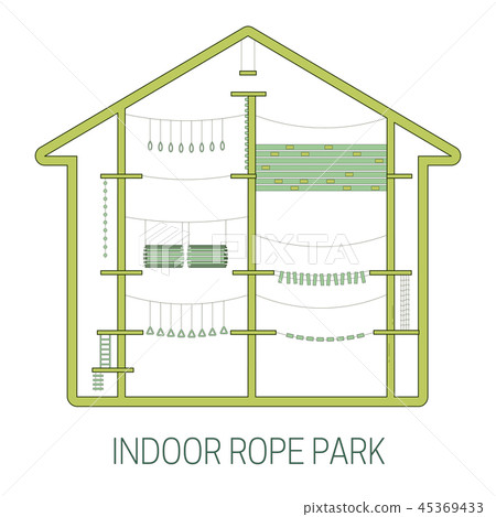 Indoor rope park. Indoor rope park. 45369433