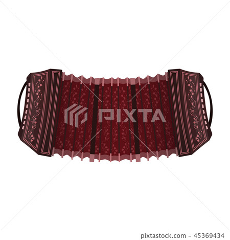 Cartoon bandoneon with patterns 45369434